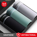 Miiow 3 pçs algodão dos homens calcinha respirável homem boxershorts grafeno antibacteriano cuecas boxer troncos