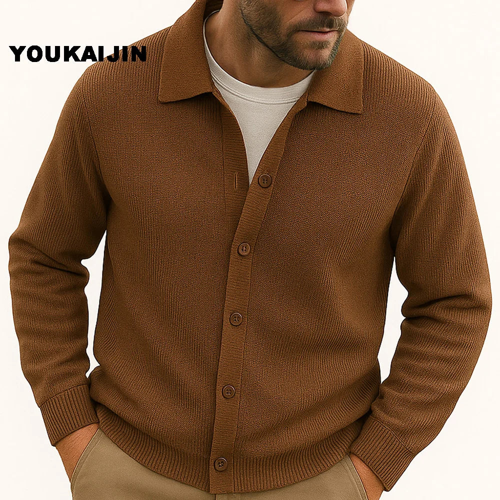 Cardigan para homens camisola harajuku retalhos fino ajuste camisola de malha outerwear casaco moda feminina casual outono streetwear