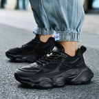 Tênis masculino casual atlético tênis de caminhada masculino preto alta qualidade tendência plataforma tênis de basquete para homem 2025