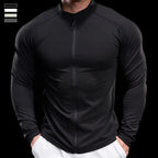 Outono novos homens ginásio correndo esportes fitness topos jaquetas ciclismo calças de manga comprida de secagem rápida respirável roupas de treinamento