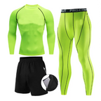 Kit de Roupas de Compressão Masculina para Esportes