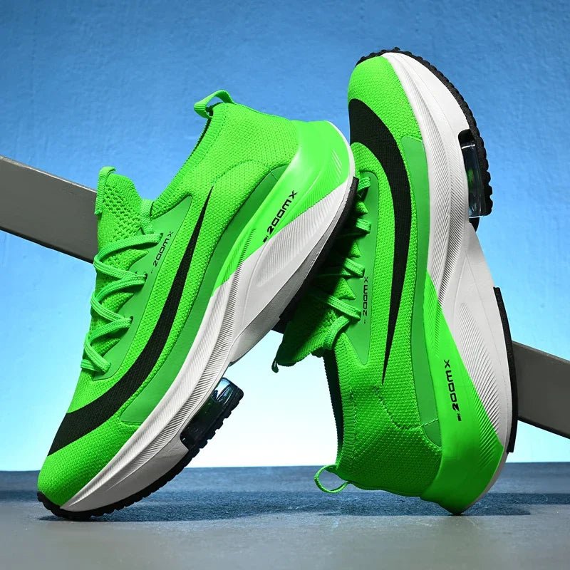 Homens tênis de corrida jogging treinador corrida amortecimento ao ar livre sapatos de luxo malha fora de estrada respirável casal antiderrapante