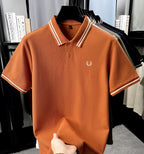 100% algodão puro de alta qualidade verão nova moda masculina manga curta confortável respirável camisa polo requintado bordado tshirt