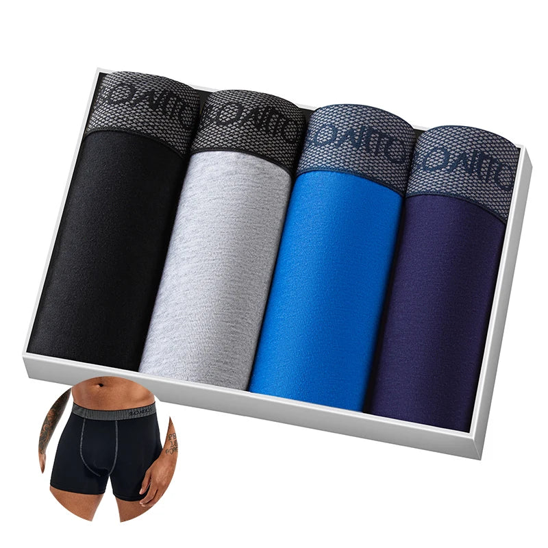 4 pçs boxers de algodão para homem roupa interior deslizamento de alta qualidade calcinha masculina sexy homme cuecas boxer shorts calecon troncos