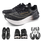Ironsvan homens náilon fibra de carbono profissional maratona sapatos respirável ultra leve pista campo quilômetro corrida tênis corrida