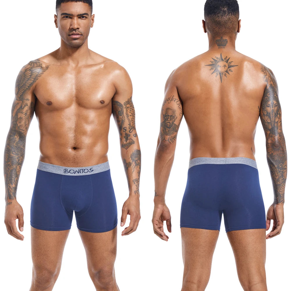 4 pçs boxers de algodão para homem roupa interior deslizamento de alta qualidade calcinha masculina sexy homme cuecas boxer shorts calecon troncos