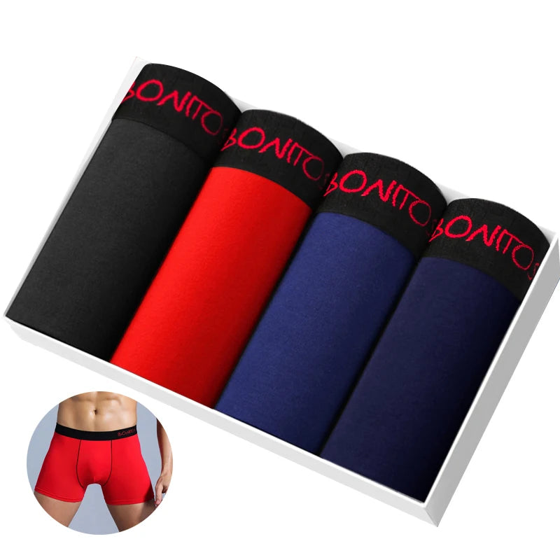 4 pçs boxers de algodão para homem roupa interior deslizamento de alta qualidade calcinha masculina sexy homme cuecas boxer shorts calecon troncos