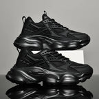 Tênis masculino casual atlético tênis de caminhada masculino preto alta qualidade tendência plataforma tênis de basquete para homem 2025