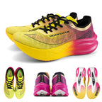 Ironsvan homens náilon fibra de carbono profissional maratona sapatos respirável ultra leve pista campo quilômetro corrida tênis corrida