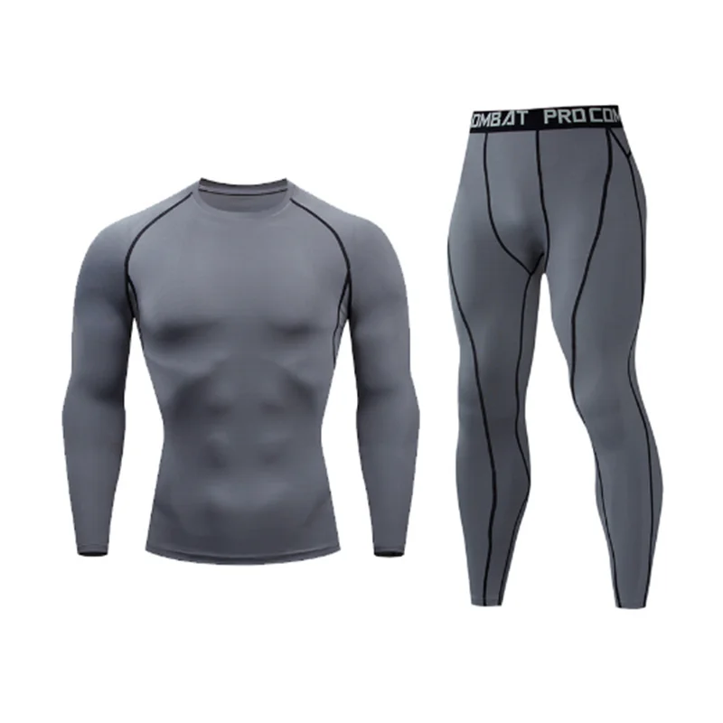 Kit de Roupas de Compressão Masculina para Esportes