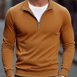 Pulôver Masculino com Zíper Quarto - Estilo e Conforto