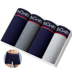 4 pçs boxers de algodão para homem roupa interior deslizamento de alta qualidade calcinha masculina sexy homme cuecas boxer shorts calecon troncos
