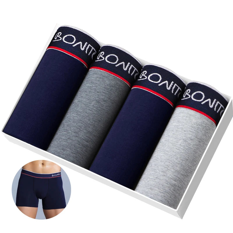 4 pçs boxers de algodão para homem roupa interior deslizamento de alta qualidade calcinha masculina sexy homme cuecas boxer shorts calecon troncos