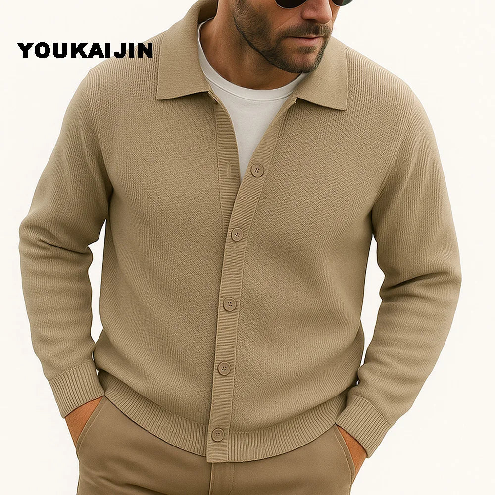 Cardigan para homens camisola harajuku retalhos fino ajuste camisola de malha outerwear casaco moda feminina casual outono streetwear