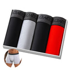 4 pçs boxers de algodão para homem roupa interior deslizamento de alta qualidade calcinha masculina sexy homme cuecas boxer shorts calecon troncos