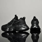 Tênis masculino casual atlético tênis de caminhada masculino preto alta qualidade tendência plataforma tênis de basquete para homem 2025