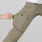 Calças elásticas de secagem rápida de quatro lados para montanhismo masculino calças ao ar livre, leves e finas para o verão feminino elástico respirável