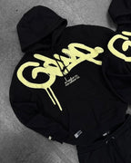 Preto roxo roupas masculinas conjunto de esportes americano nova carta oversized hoodies rua hip hop retro solto calças esportivas